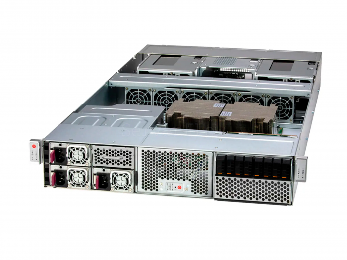 Supermicro 4125GS-TNRT — сервер с 8× NVIDIA H100 80GB и двумя AMD EPYC 9354 для ИИ-задач